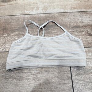 Lululemon Athletica | Blue & Gray Striped Sports Bra